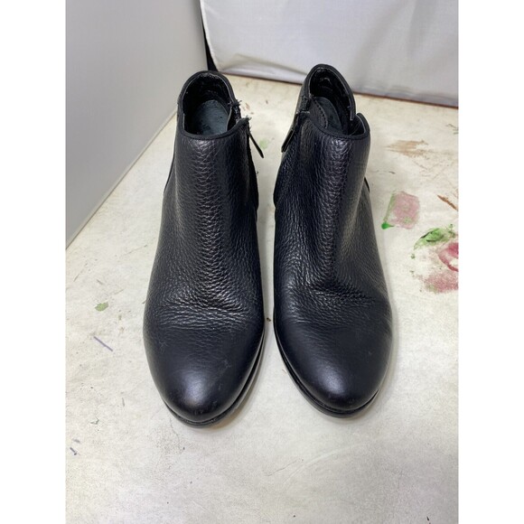 Sam Edelman Petty Leather Zippered Low Heel Ankle Bootie Black Size 6 - Picture 7 of 9